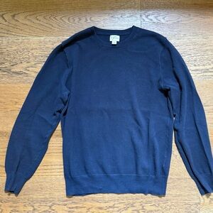 J. Crew Blue Crewneck Sweater Classic Knit Design